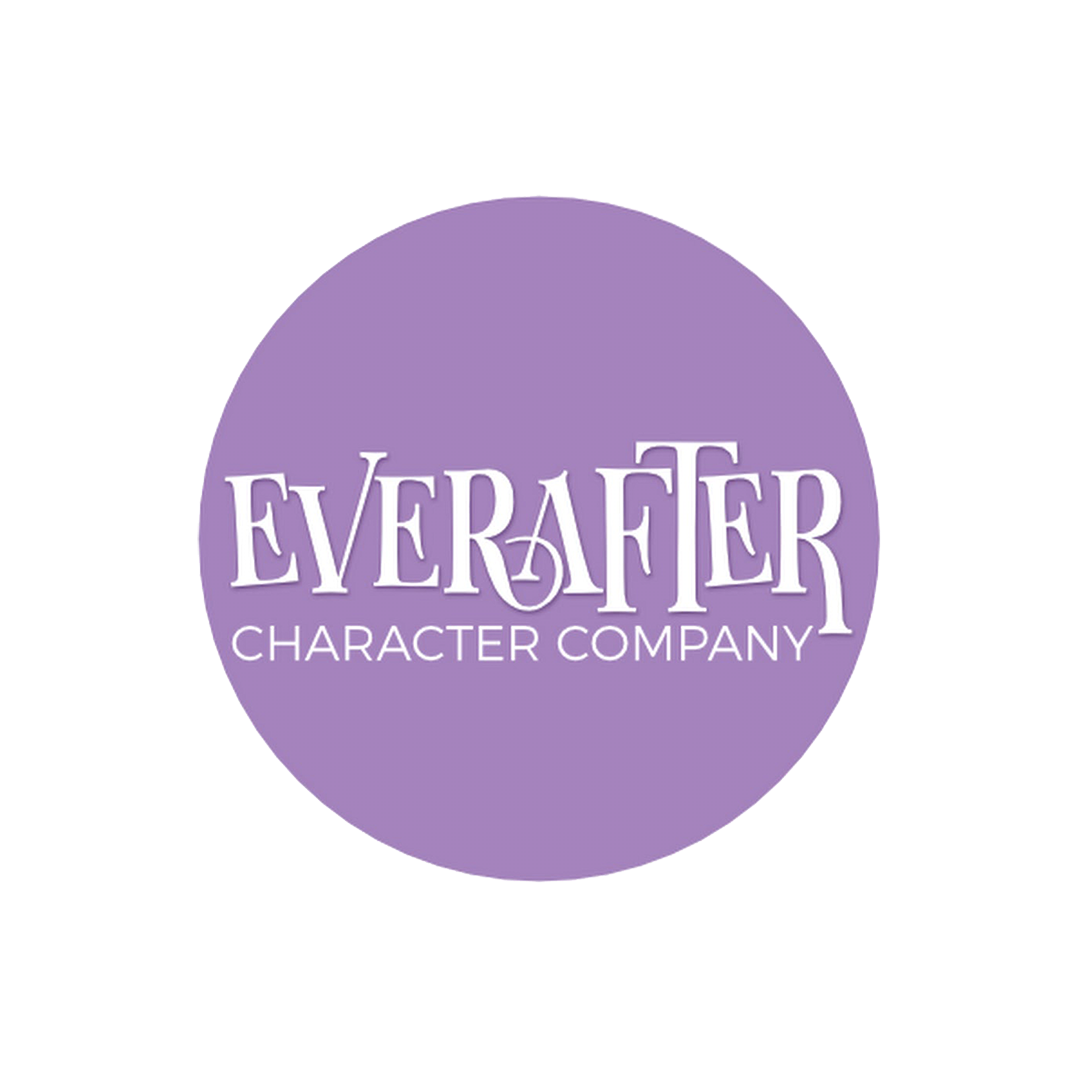 Ever After Character Company logo, with whimsical white text on a light purple circle